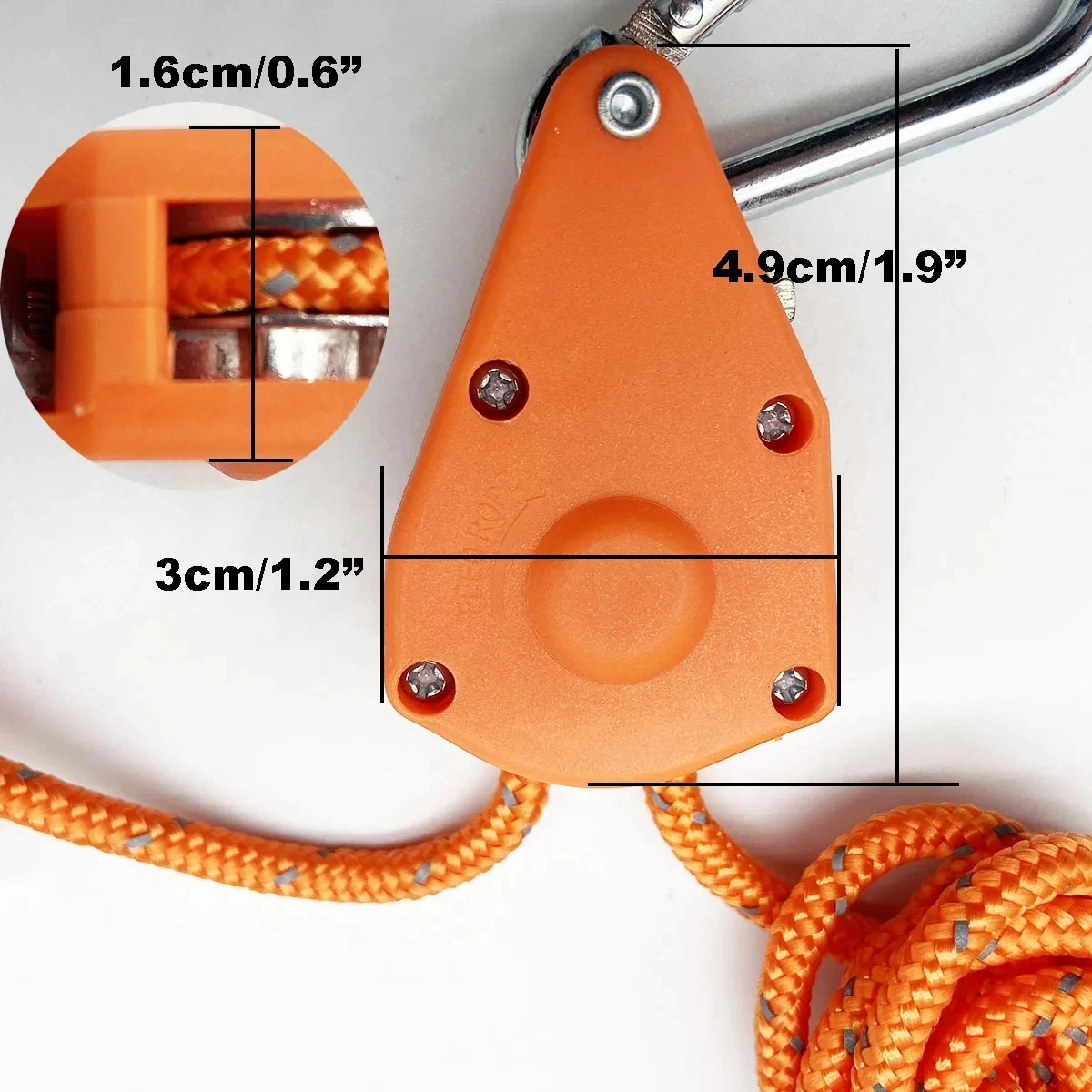 6pcs Reflective 2/4/5m 4mm Tent Rope Fastener Fixed Buckle Pulley Tensioner Ratchet Hangers Awning Wind Rope Tie Down