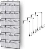 24 Pockets Over the Door Shoe Organizer Large Mesh Pockets With 4 Hooks Transparent Fabric Shoe Rack Storage Bag For Bedroom 2