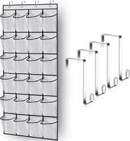 Over The Door Shoe Rack With 24 Large Mesh Pockets Hanging Shoe Organizer For Closet Hanging Shoe Rack Holder Hanger 2