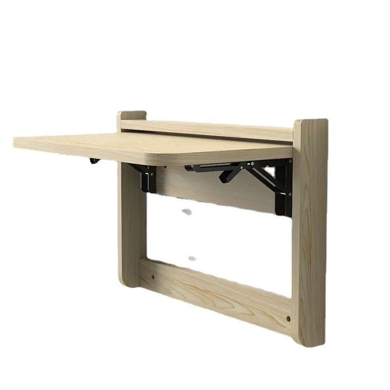Creative Folding Laptop Table Telescopic Wall Hanging Solid Wood Desk Multifunctional Office Desk for Small Spaces Reading