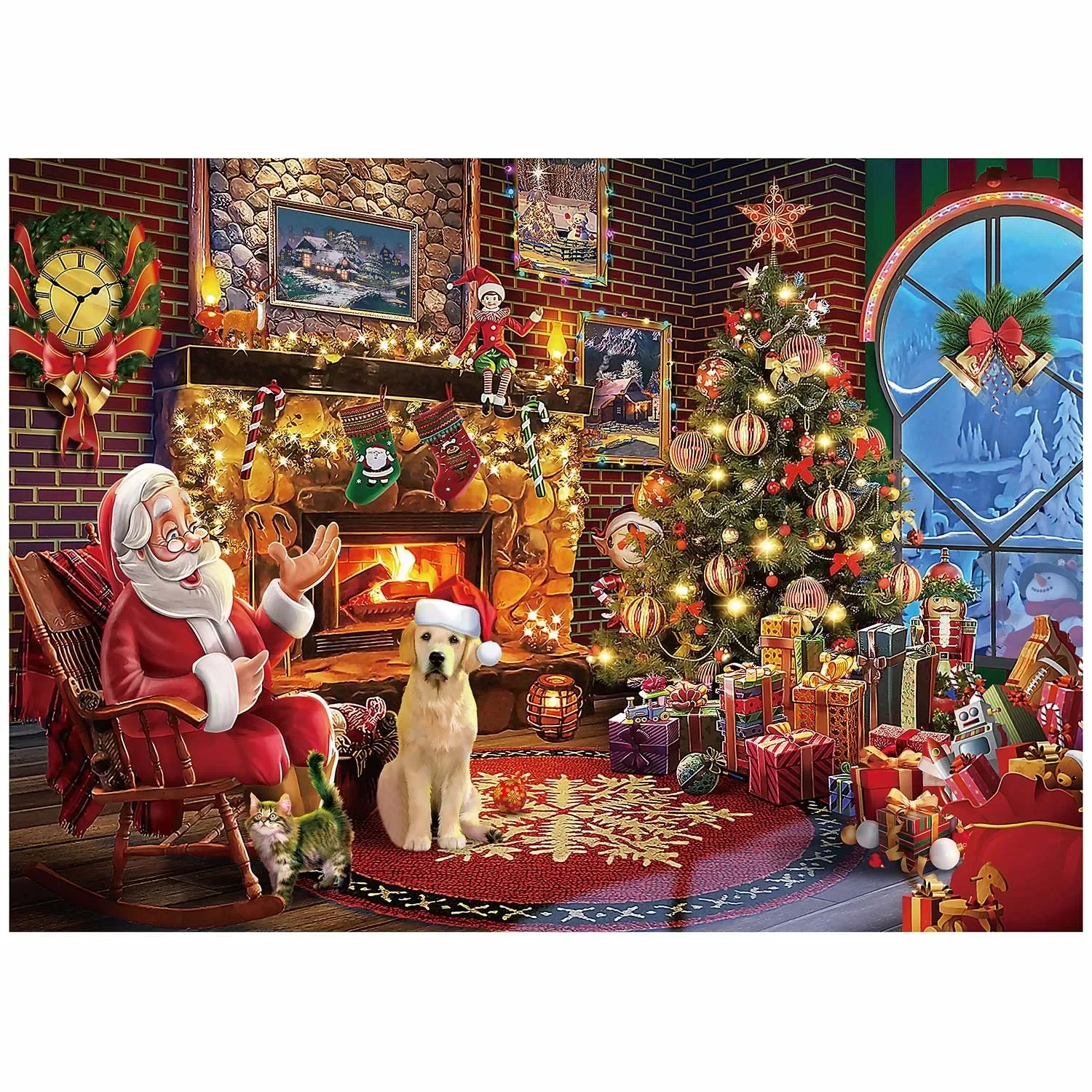 1008 Pieces Jigsaw Puzzle Merry Christmas Advent Calendar 2024 Merry Christmas Jigsaw Puzzles Holiday Puzzles Toys New Year Gift 4