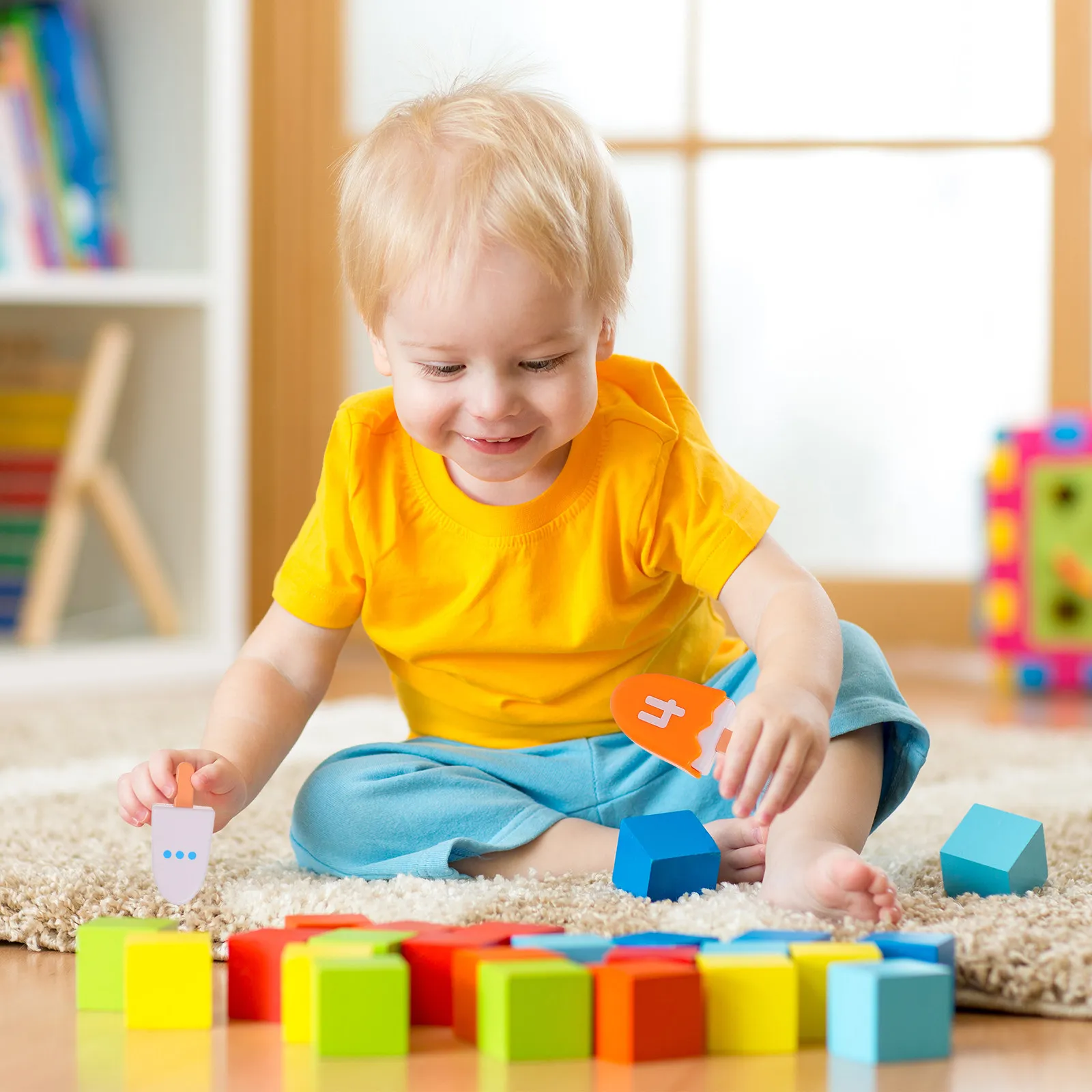 1 세트 팝 숫자 학습 게임 다양한 색상 어린이 교육용 매칭 인지 놀이 장난감 숫자 인식 보조 도구