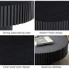 31" Round Black Coffee Table for Living Room, Mid Century Modern Coffees Tables with Sturdy Pedestal, Coffee Table 5