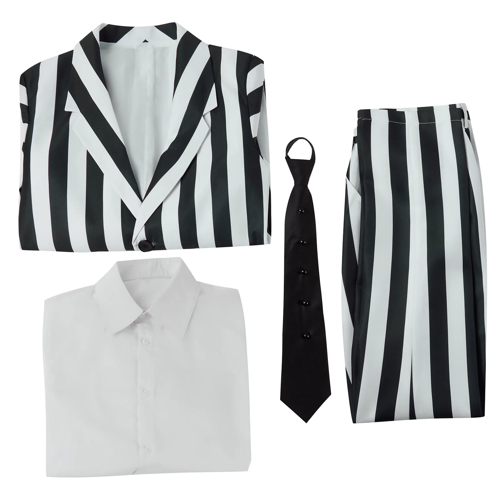 thumbnail image 1 of Disfraces de cosplay de Michael Keaton de la película Juice, traje a rayas, disfraces de payaso para Halloween para mujeres y hombres, cosplay, 1 of 4