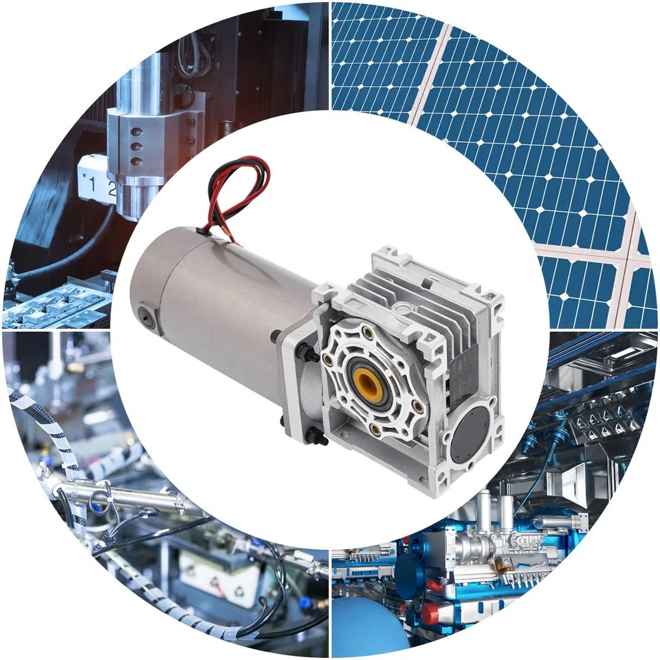 120W 50K Worm Gear Reducer Gearbox Electric Gearmotor High Torque DC