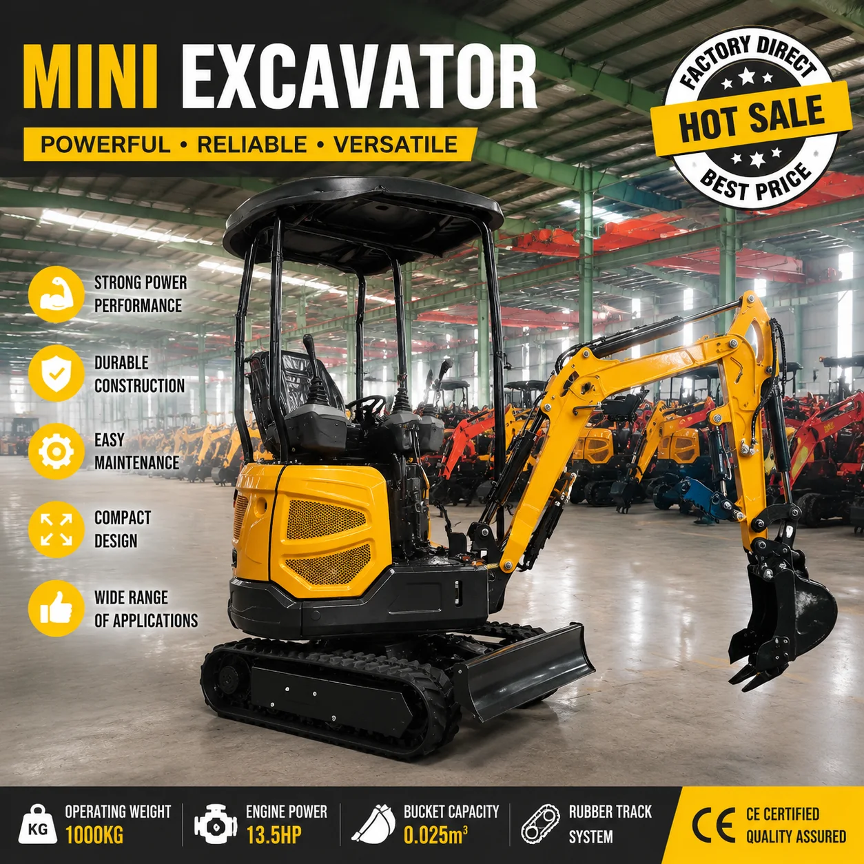 Mini-Hydraulikbagger 18U Kompakter Raupenbagger mit optionalem Kubota-Motor für Bau- und Landschaftsbau