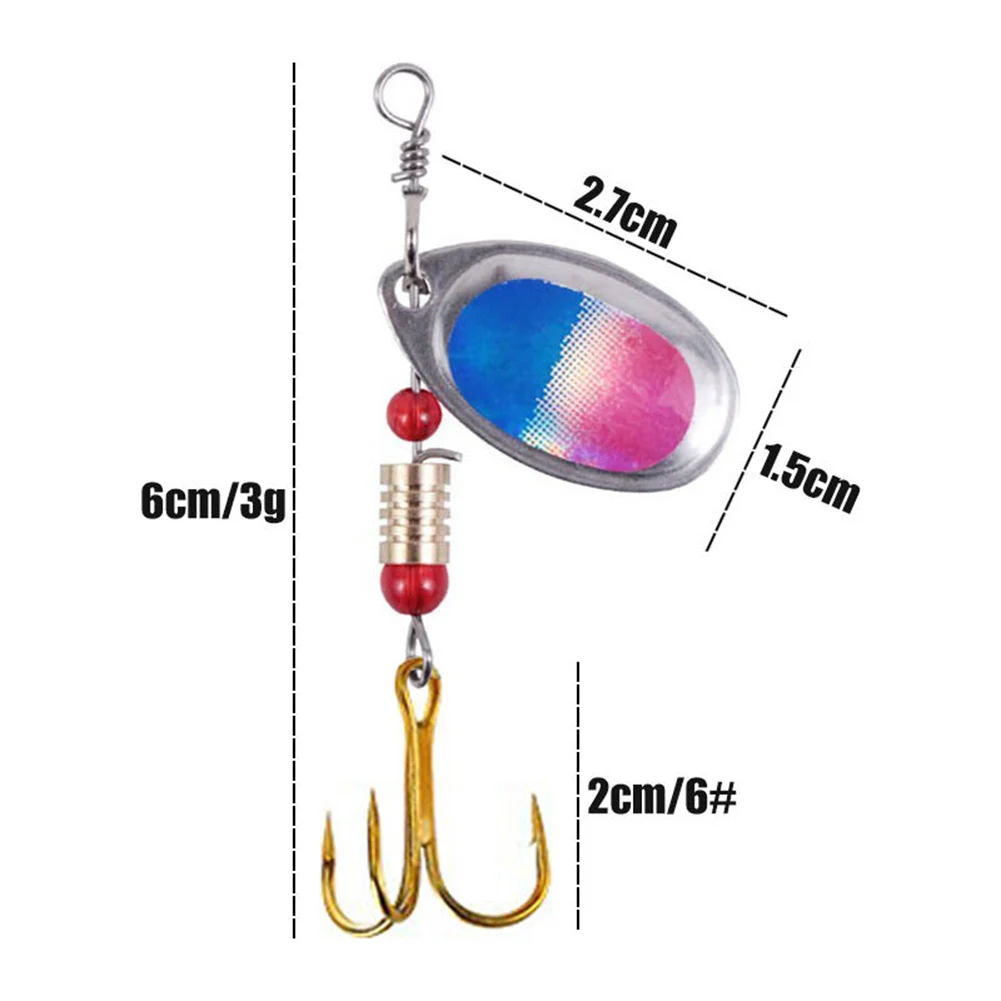 YOUZI EVA METAL Spinner Lures 6cm Metal Sequins Spinner With