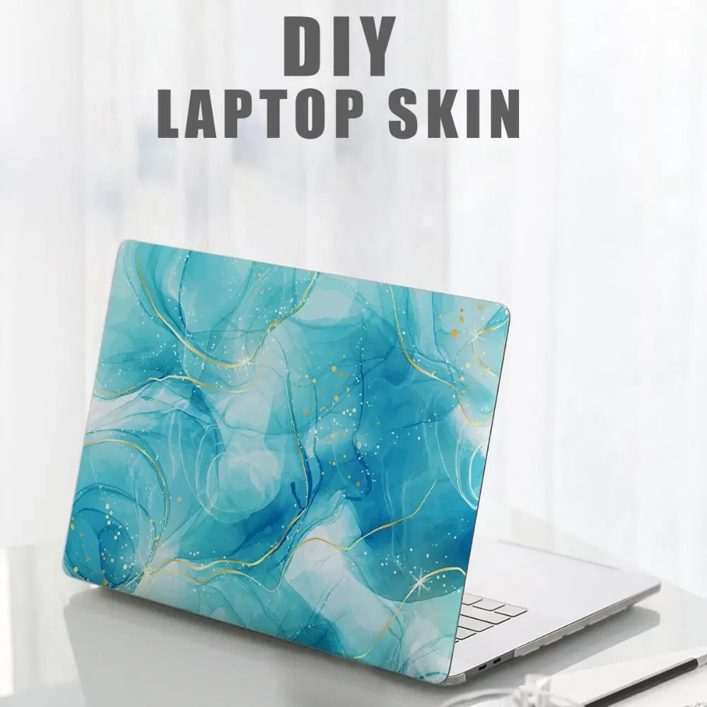 DIY A+C Side 15inch Laptop Stickers Skins Marbling Texture Scratch-proof Notebook Computer Cover Skin Waterproof PVC