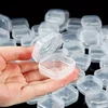 1/15pcs Mini Storage Box Transparent Square Plastic Case for Earring Ring Jewelry Packaging Portable Grocery Storage Organizer 5