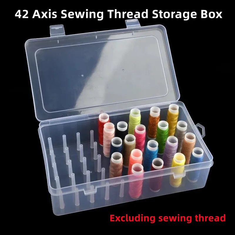 White Pink Blue Sewing Thread Storage Box 42 Axis Storage Box Multifunctional Plastic sewing accessories sewing storage box sewing thread box yarn storage organizer sewing bobbin case embroidery floss organizer crafts storage box