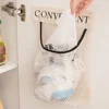 Wall Mount Mesh Garbage Bag Holder Plastic Shopping Bags Storage Bag Dispenser Sundries Bag Net Storage Grocery Bag Organizer 2