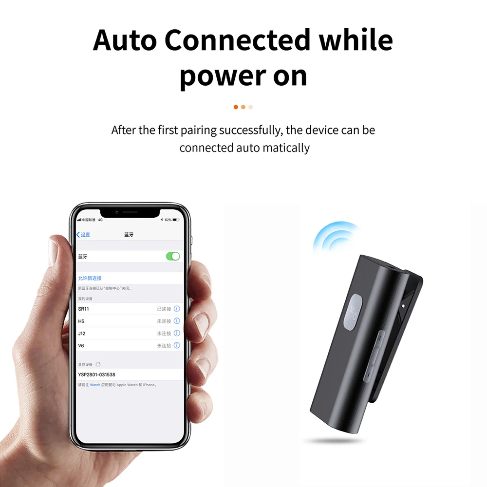 SR11 Bluetooth-compatible 5.0 Receiver Audio Adapter Receiver Support Reader Support TF Card