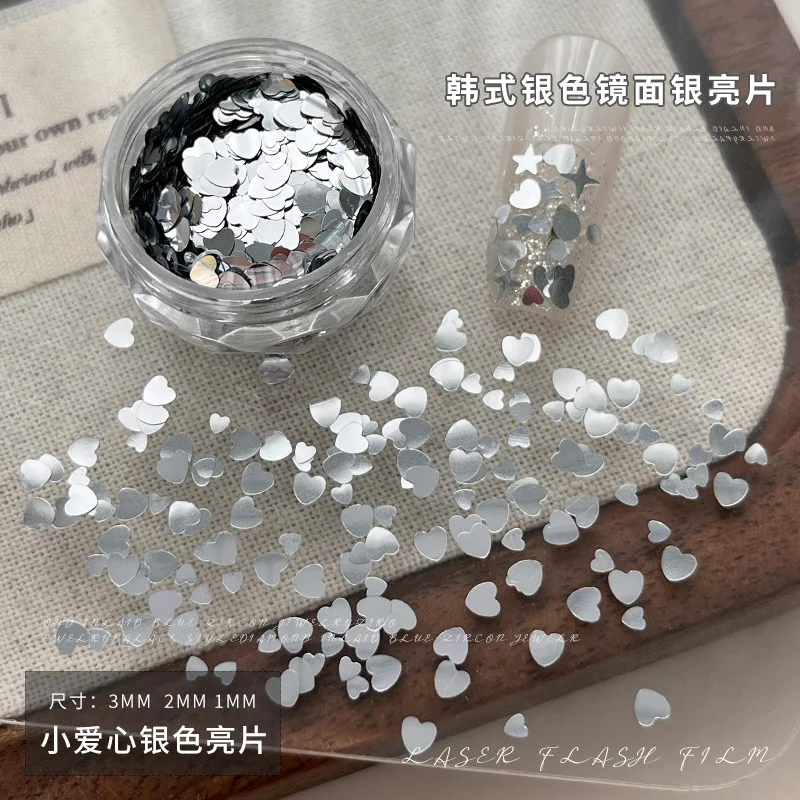 미니 귀여운 반짝이는 별 네일 글리터 반짝이는 오각형 하트 네일 장식 살롱 디자인 액세서리 DIY 네일 아트 DIY 도구