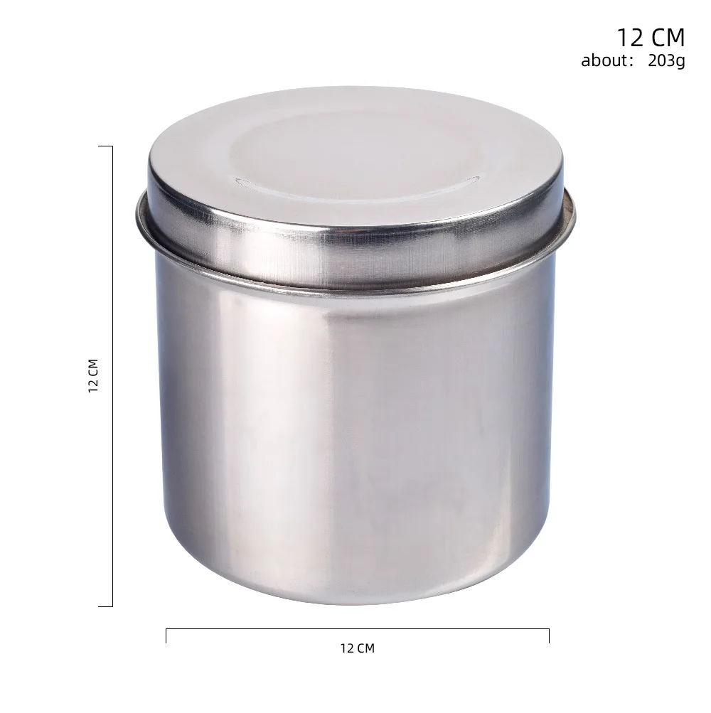 Stainless steel disinfection supplies jar with lid sealed jar cotton cotton ball iodine volts with jar