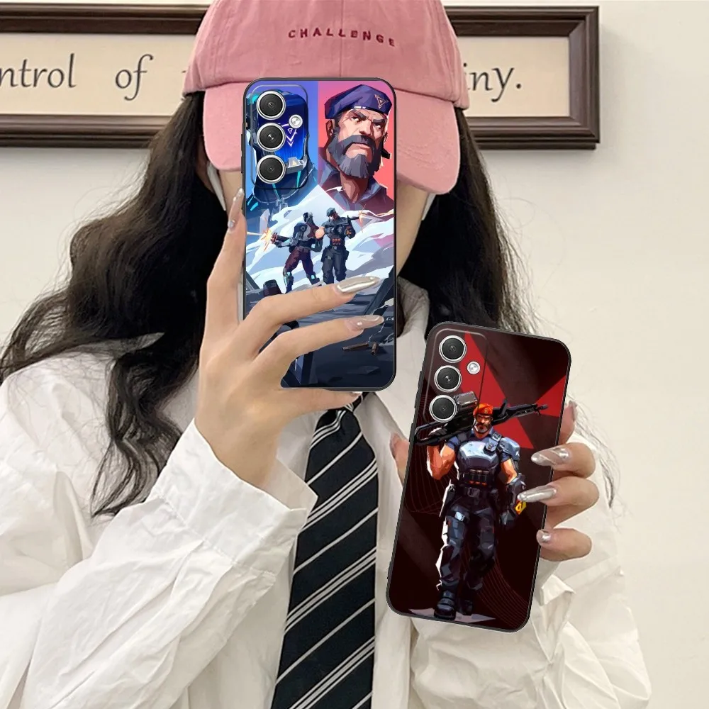 Valorant Brimstone Mobile Phone Case For Samsung Galaxy S24 S23 S22 S21 S20 S10 S9 Plus Fe Ultra Lite Black Phone Cover Funda