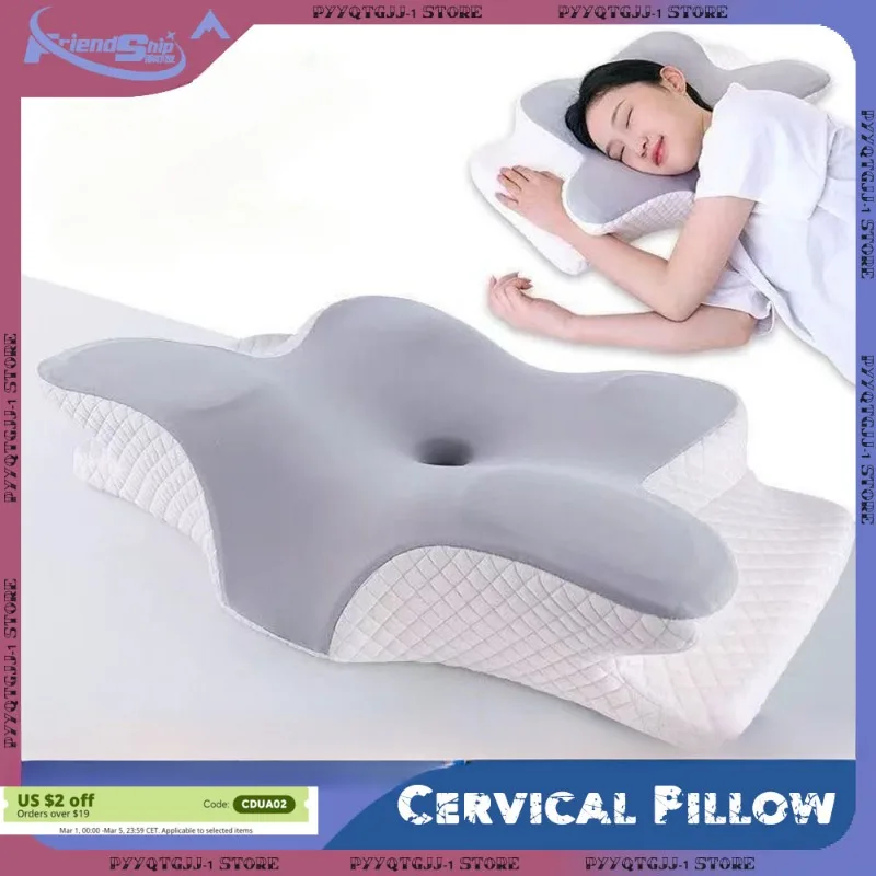 Cervical Pillow Foam Slow Contour Rebound Ergonomic Orthopedic Comfortable Protect Sleeping Massage Bed Pillows Household Items