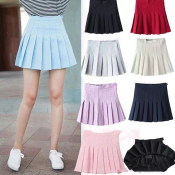 2026 Spring Autumn New Korean High Waist Solid Color Fashion Women's Dance Casual Dress Clothing Wear Beauty Girls Half Skirt
