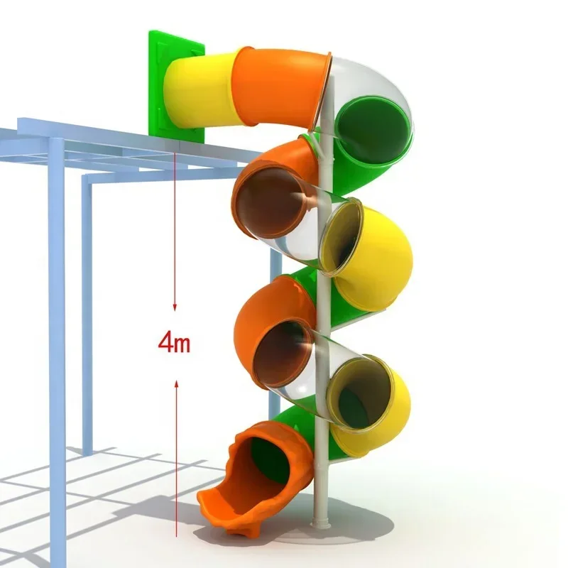 Large Equipment Kid Slides Outdoor Plastic Tube Slide Play Set size