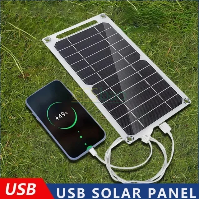 Folding Bag 10-100W Solar Panel Portable USB+DC Output Solar Charger Outdoor Power Supply Mobile Phone Generator 5