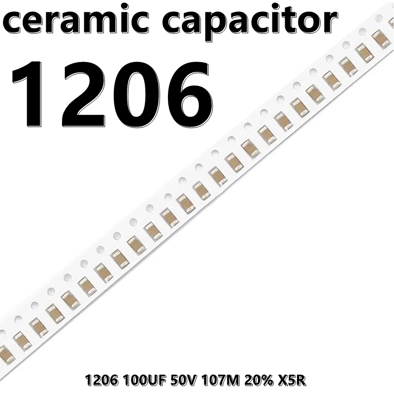 

(5 шт.) 1206 100UF 50V 107M 20% X5R 3216 SMD керамические конденсаторы