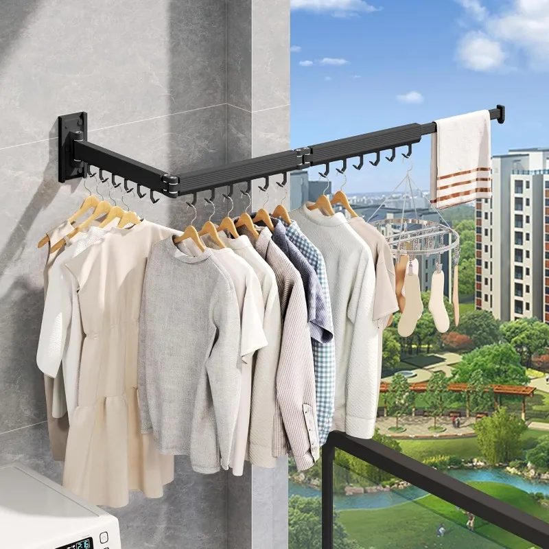 Collapsible Drying Racks for Laundry,Clothes Drying Rack Wall Mounted,Laundry Drying Rack Wall Mount,Drying Rack Clothing 3