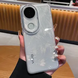 Silicone Back Lens Protective Cover - Durable Case with Enhanced Protection for Vivo V27 (Beige)