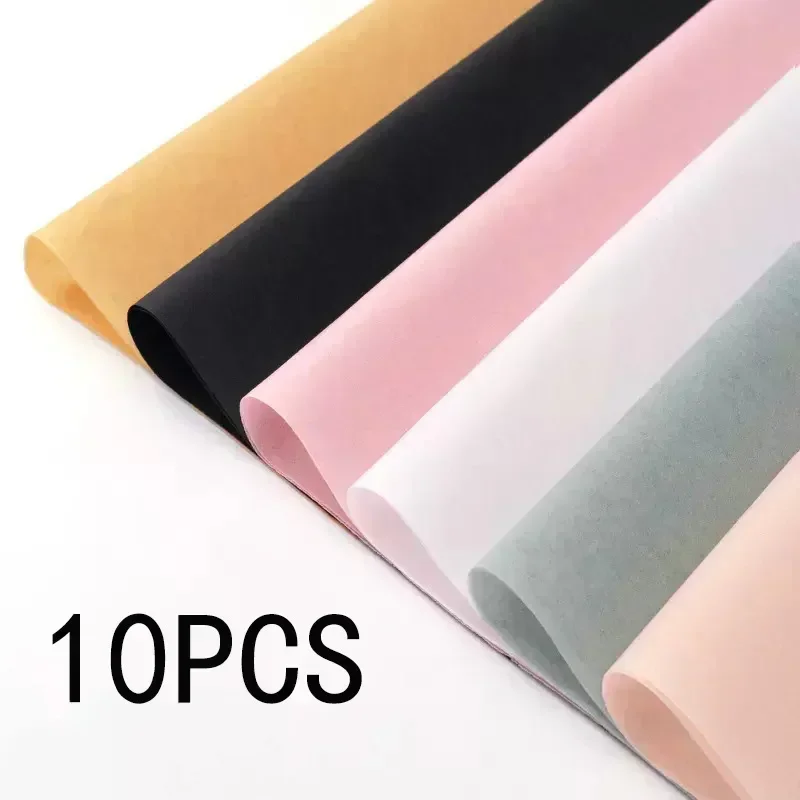 10Pcs 50*66cm Tissue Paper Flower Bouquet Wrapping For Florist Wedding Birthday Party Gift Packing Decor DIY Crafts