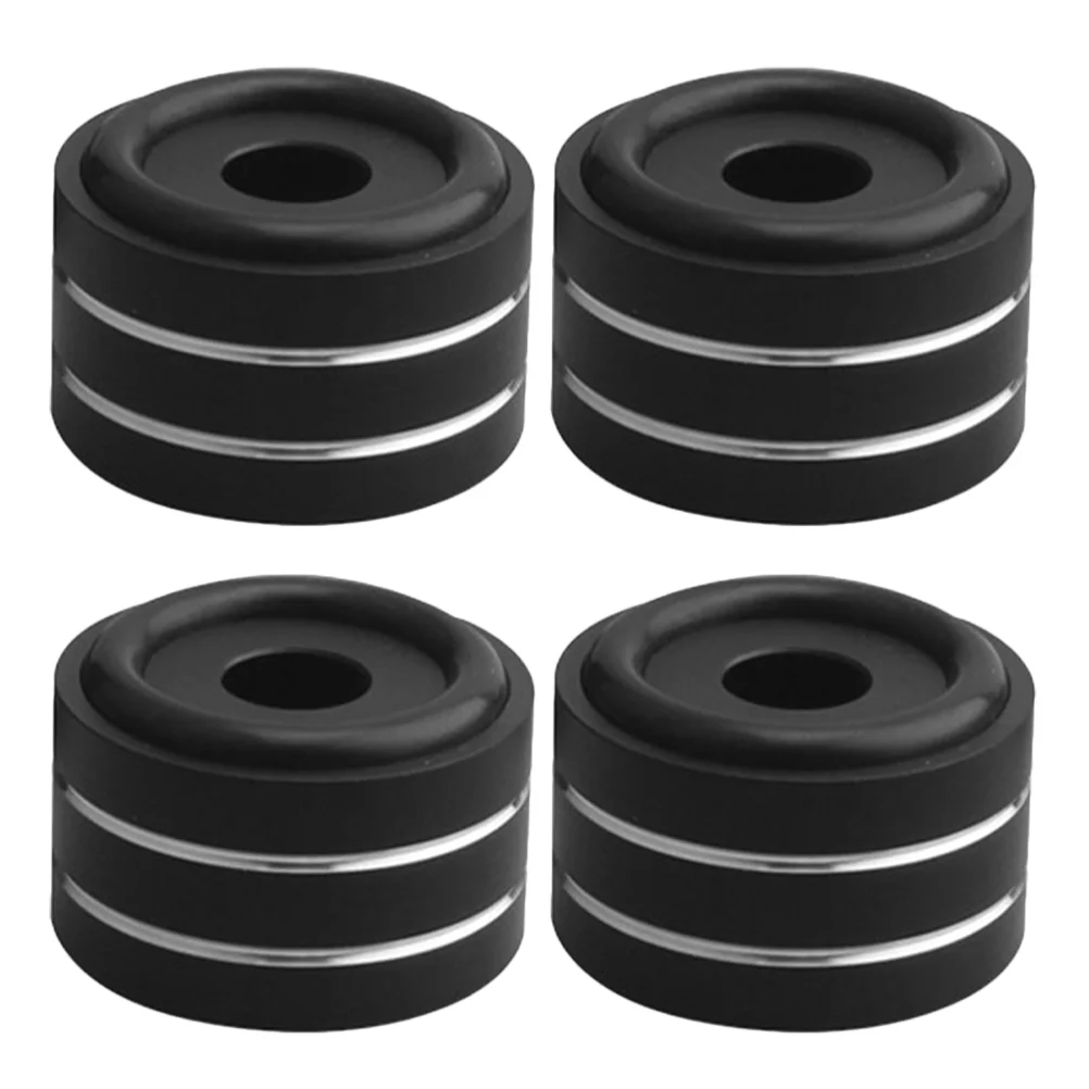 

4 Pcs Speaker Shock-absorbing Feet Anti-slip Pads Cushion Isolation Speakers Aluminum Alloy with Rubber Rings