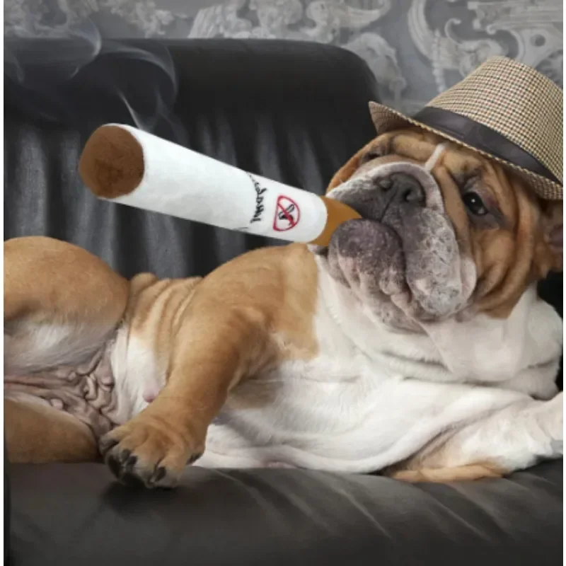 DogToysforSmallDogsCigarBigSmokePlushFakeCigarettesToysDog
