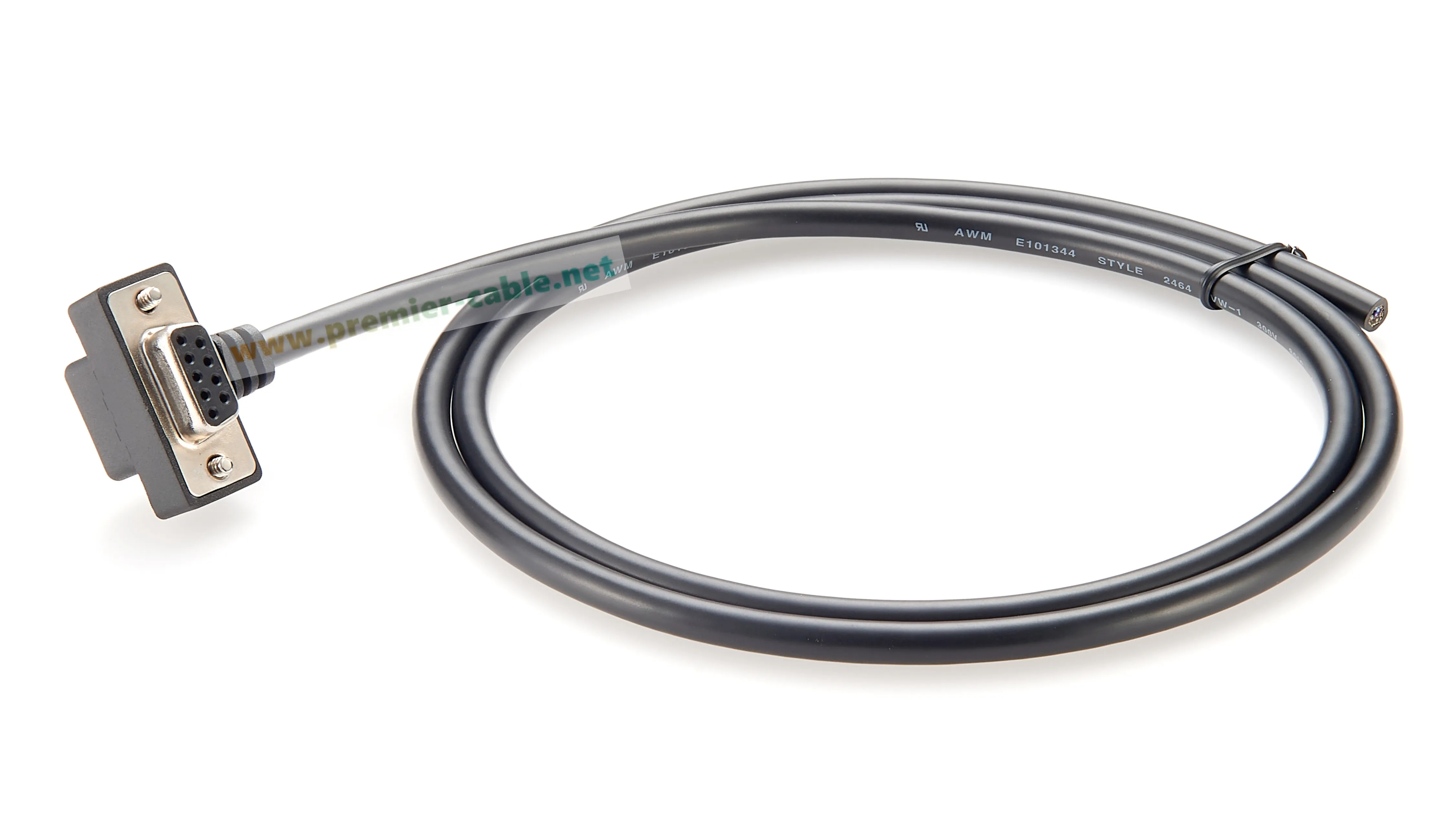 Geräumiges DB9 RS232 Serielles Kabel mit Aufwärts-/Abwärts-Winkelanschluss, rechtwinkliges, platzsparendes D-Sub 9-Pin Buchsenstecker auf offenes Kabelende für SPS – Detail 6