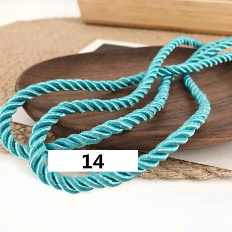 5m 3mm Three-Strand Colorful Polypropylene Rope for Rustic Home Decor & DIY Projects