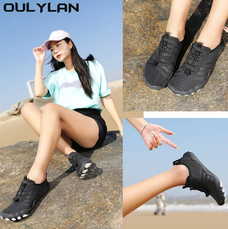 

Oulylan Men Women Water Shoes Beach Aqua Shoes Quick Dry Barefoot Upstream Hiking Wading Sneakers Swimming Climbing Shoes