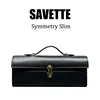 Savette Brand Genuine Leather Tote Women's Simple Handbag Small Square Bag Baguette Bags High Quality Savette Symmetry Slim Bag 1