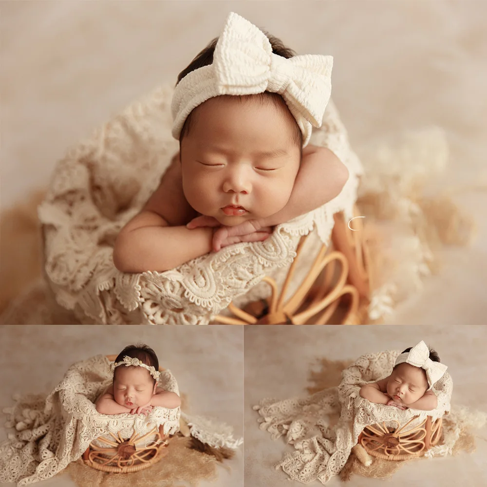0-1 Month Baby Photography Props Baby Girl Bow Headband
