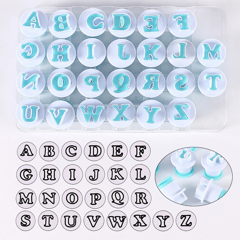 26pcs Push Easy Mini Upper&Lowercase alphabet letter Cookie Cutter