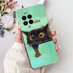 Floral Butterfly Soft Silicone Phone Case - Clear Protective Cover for Nova 13 Pro 5G (TPU-935)