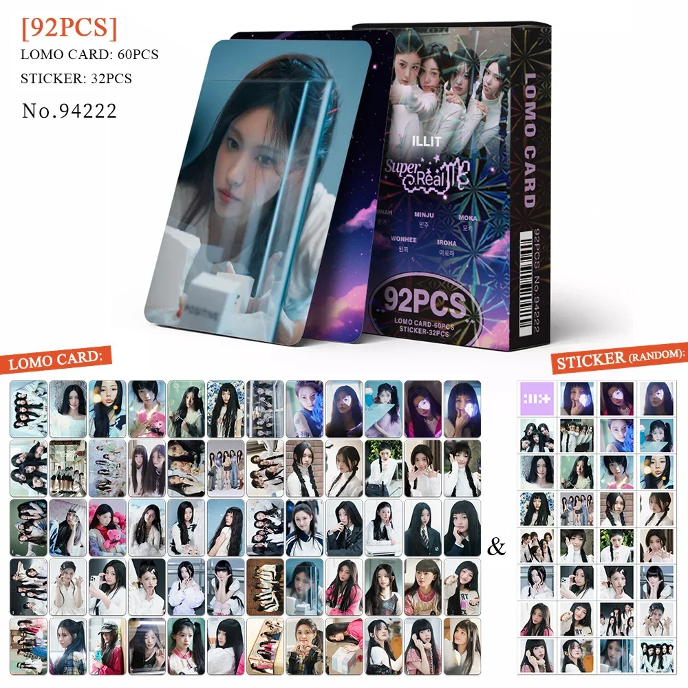 Kpop Lomo Cards Stickers Photo Album Photocards 92pcs lomo cards,album cards