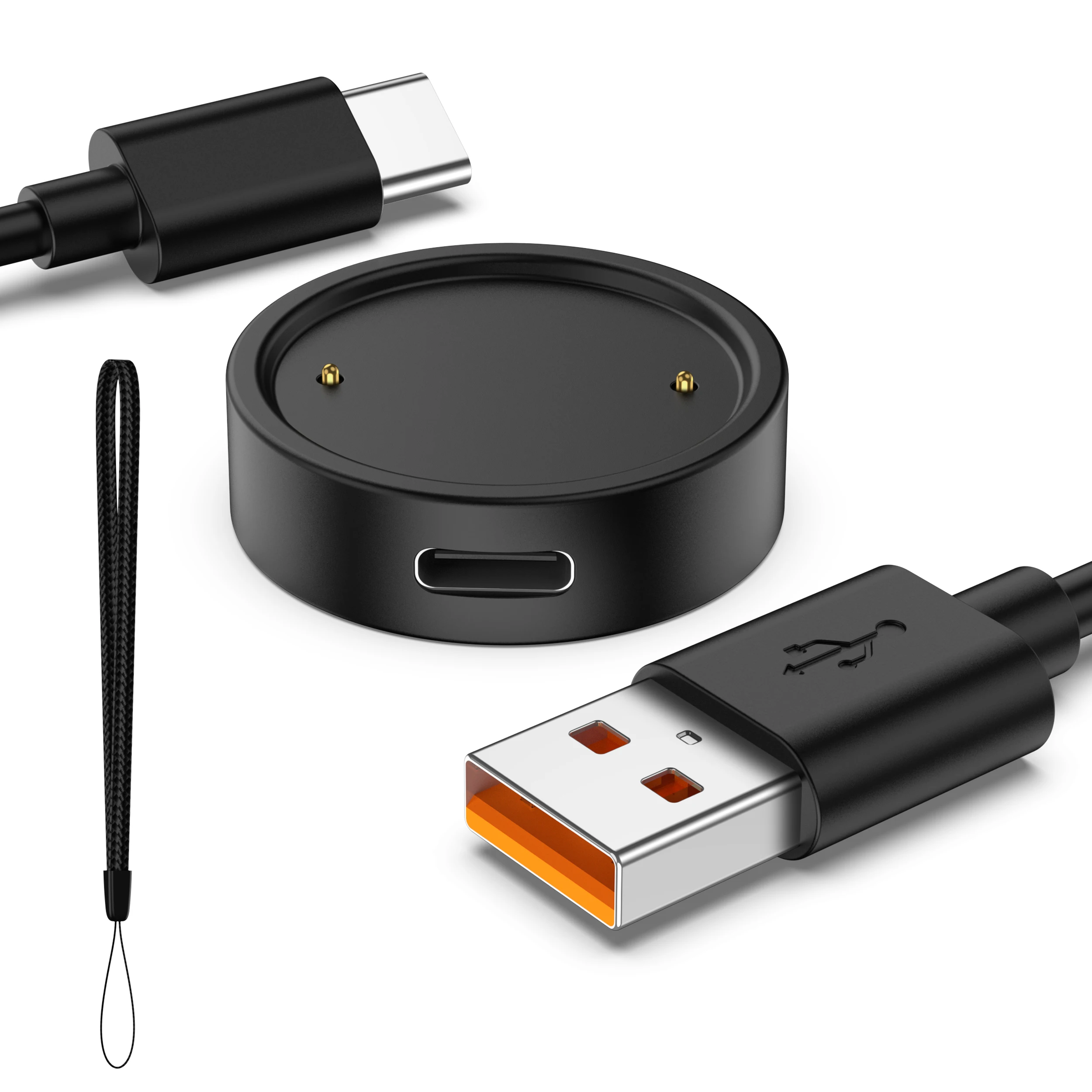 Magnetic Charger For Amazfit Active 2/Bip 6/GTR 4/GTR 3 Pro/GTS 3 4/T-Rex 2/T-Rex Ultra/cheetah pro Charging Cable Dock Holder