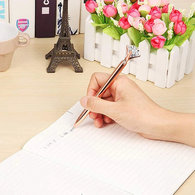 10 Stifte, Diamantstifte, niedliche Kugelschreiber, Bürobedarf, Geschenke für Lehrer, Geschenk, Neuheit, Kristall-Kugelschreiber, schwarze Tinte – Detail 3