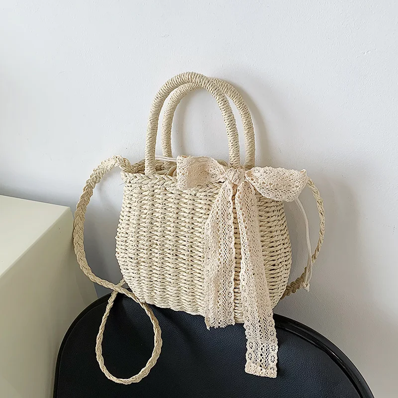 HOCODO Fashion Straw Crossbody Bags For Women Summer Straw Women'S