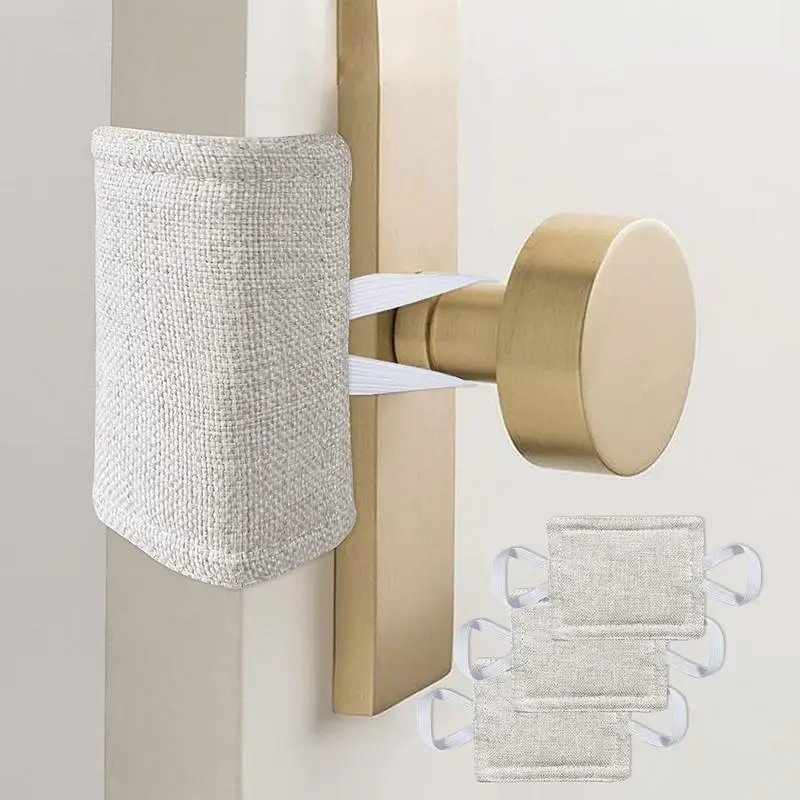 Door Silencer Cushion 3pcs/Set Quiet Closer Door Lock Cover Padded For Baby Comfort Quiet Closer Cushion Latch Cover