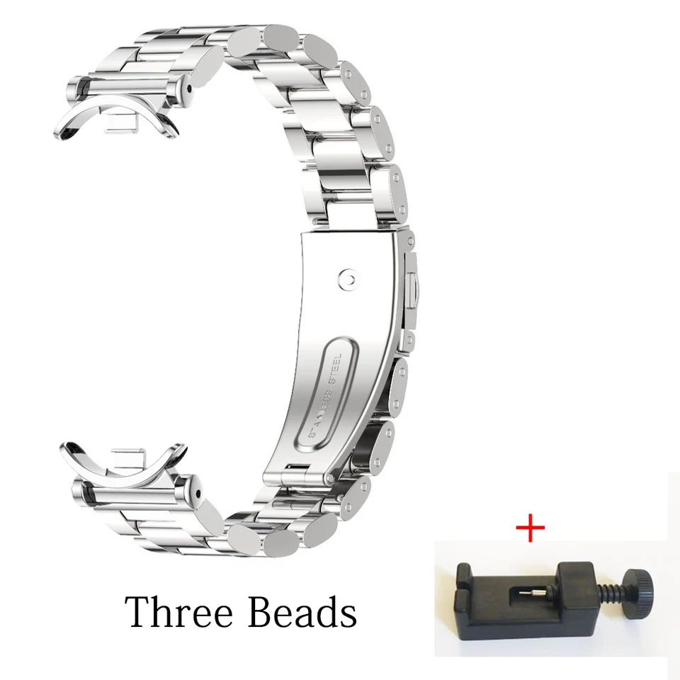 CHANRASI Cinturino di ricambio compatibile con cinturino Xiaomi Smart Band 9 Active/Redmi Smart Band 3,bracciali milanesi in acciaio inossidabile per Xiaomi Smart Band 9 Active argento