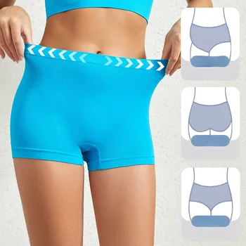 1 Pack Women's Seamless Boyshort Panties Anti-Chafing Safety Shorts Sports Underwear Stretchy & Soft Lingerie Intimates S-5XL 1