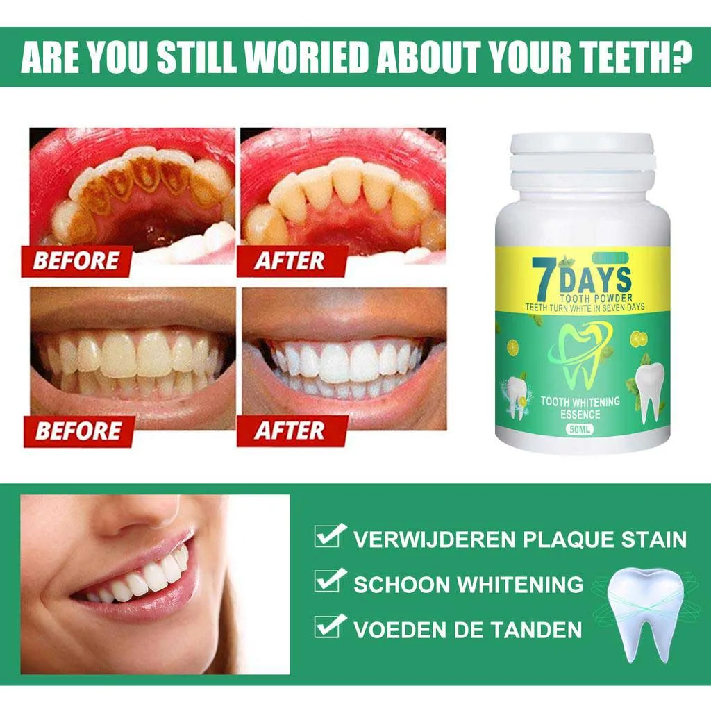 

50ML Magic Natural Teeth Whitening Powder Pearl Tooth Brushing Powder Physical Teeth Whitener Detoxifying Whitening Oralh Dental