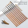 BORN PRETTY Nail Art Brush 9 Sizes Painting Drawing Carving Dotting Pen Nails Stripes Thin Lines Tools Nail Art Manicure Tool 1