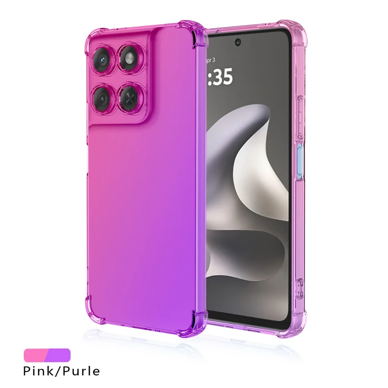 Gradient Shockproof TPU Protective Phone Case - Airbag Design, Durable Back Cover