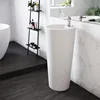 Well Made Forever Monaco Pedestal Sink Glossy White High Gloss finish protects the sink from scratches and stains 1