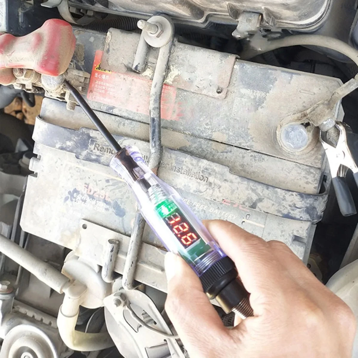Digital Voltage Circuit Tester with Display - Electric Diagnostic Probe Pen (5V-120V)