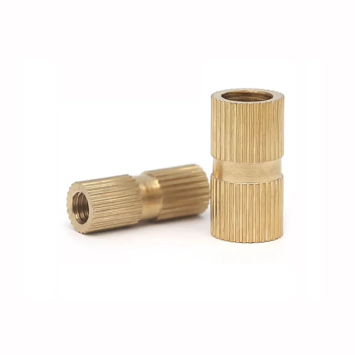 Brass Through-Hole Injection Molded Knurled Locking Nut Copper Embedded Embedded Embedded Parts M5M6M8M10M12