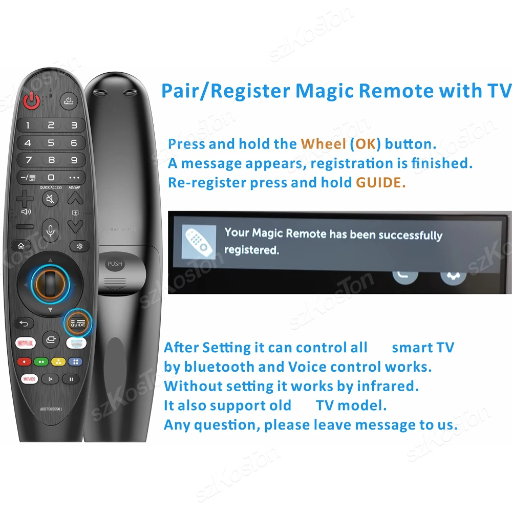 Replacement for LG Magic Remote Control with Pointer Voice Function for LG  Smart TV UHD OLED QNED TVs Compatible Netflix Hot Key - AliExpress